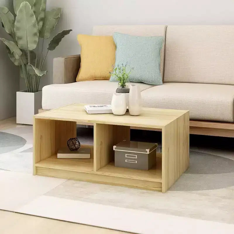 vidaXL Table basse en pin massif 75x33,5 cm Table d'appoint canapé Plusieurs coloris