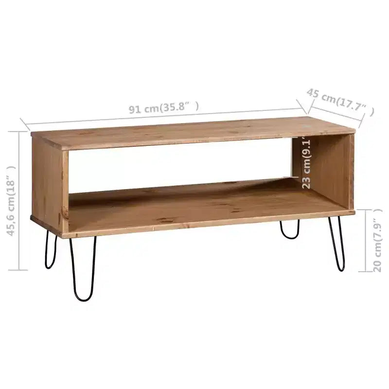 vidaXL Table basse Table d'appoint Table de canapé New York Bois de pin massif