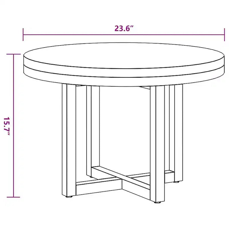 vidaXL Table Basse Table d'Appoint Table de Chevet Meuble de Salon Résine de Teck