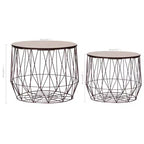 vidaXL Table basse 2 pcs Table d'appoint ronde Table de salon Meubles de salon