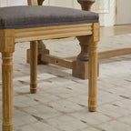 TUYOHW Lot de 2 chaises Louis, Chaises d'appoint de style français avec dossier en rotin et pieds en bois d'hévéa massif, Mousse haute résilience, Capacité de 136 kg