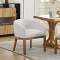 TUYOHW 19W Sleek Barrel Dining Chairs with Armrest,Soft Linen Fabirc Armchairs for Dining Room and Kitchen,Solid Rubberwood Accent Chair