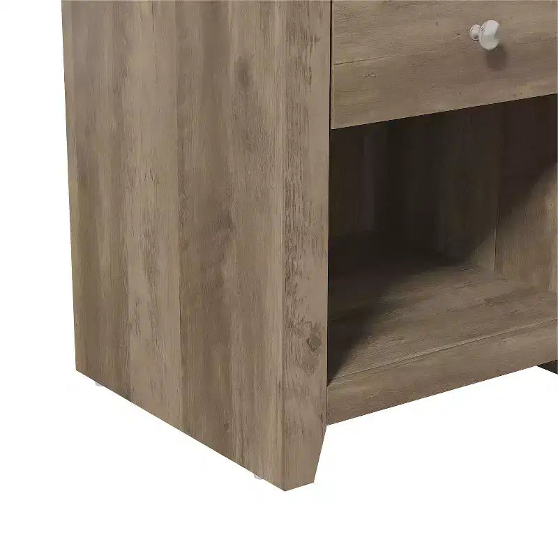 Tables de chevet Galano Modernes à 1 tiroir avec rangement ouvert (lot de 2) 49 L x 43 P x 53 H cm