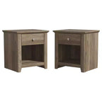 Tables de chevet Galano Modernes à 1 tiroir avec rangement ouvert (lot de 2) 49 L x 43 P x 53 H cm