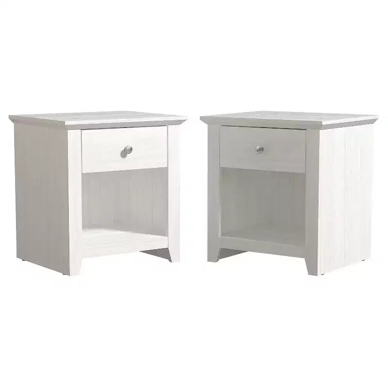 Tables de chevet Galano Modernes à 1 tiroir avec rangement ouvert (lot de 2) 49 L x 43 P x 53 H cm
