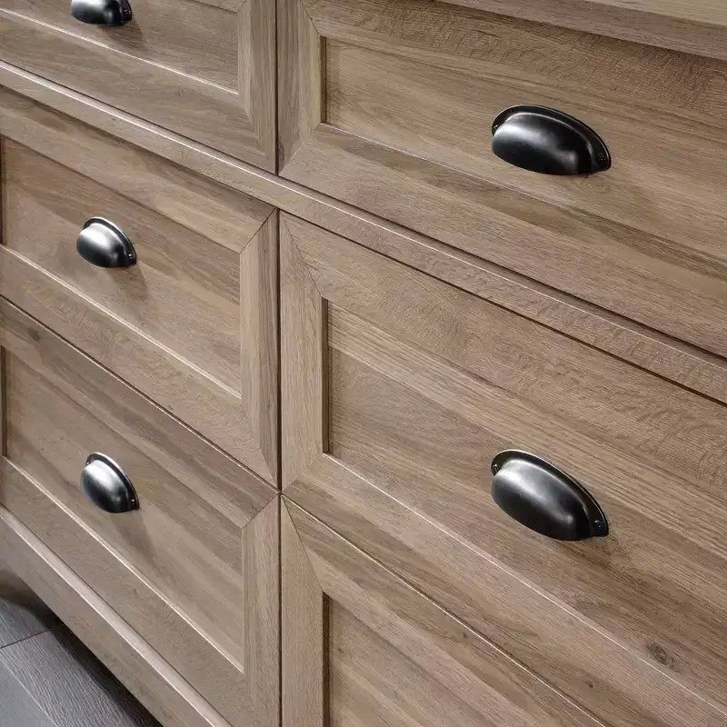 Commode en bois 6 tiroirs GDFStudio Marlow 52 Style rustique
