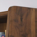 Bibliothèque en bois moderne avec portes coulissantes GDFStudio Ashton 70H