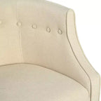 Fauteuil de club moderne MAYEERTY, dossier capitonné, passepoil ton sur ton, pieds robustes en bois de bouleau, pour salon, chambre à coucher ou bureau
