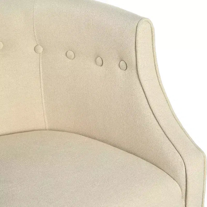 Fauteuil de club moderne MAYEERTY, dossier capitonné, passepoil ton sur ton, pieds robustes en bois de bouleau, pour salon, chambre à coucher ou bureau