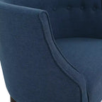 Fauteuil de club moderne MAYEERTY, dossier capitonné, passepoil ton sur ton, pieds robustes en bois de bouleau, pour salon, chambre à coucher ou bureau
