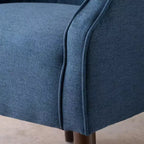 Fauteuil de club moderne MAYEERTY, dossier capitonné, passepoil ton sur ton, pieds robustes en bois de bouleau, pour salon, chambre à coucher ou bureau