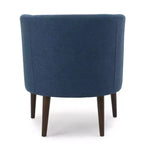 Fauteuil de club moderne MAYEERTY, dossier capitonné, passepoil ton sur ton, pieds robustes en bois de bouleau, pour salon, chambre à coucher ou bureau