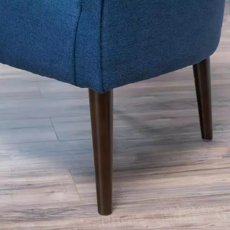 Fauteuil de club moderne MAYEERTY, dossier capitonné, passepoil ton sur ton, pieds robustes en bois de bouleau, pour salon, chambre à coucher ou bureau
