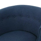 Fauteuil de club moderne MAYEERTY, dossier capitonné, passepoil ton sur ton, pieds robustes en bois de bouleau, pour salon, chambre à coucher ou bureau