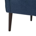Fauteuil de club moderne MAYEERTY, dossier capitonné, passepoil ton sur ton, pieds robustes en bois de bouleau, pour salon, chambre à coucher ou bureau