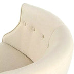 Fauteuil de club moderne MAYEERTY, dossier capitonné, passepoil ton sur ton, pieds robustes en bois de bouleau, pour salon, chambre à coucher ou bureau