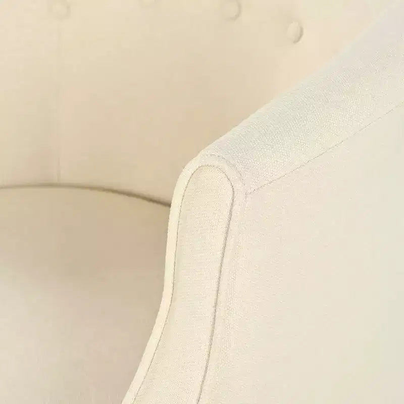 Fauteuil de club moderne MAYEERTY, dossier capitonné, passepoil ton sur ton, pieds robustes en bois de bouleau, pour salon, chambre à coucher ou bureau