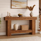 Console, console double couche avec espace de rangement, utilisée pour le salon