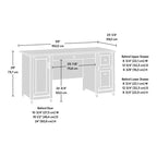 GDFStudio Marlow 59 Bureau d'ordinateur avec tiroirs et tablette pour clavier