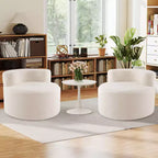 Pouf Costway avec tissu polaire doux en Teddy et dossier incurvé pour salon, chambre beige/gris