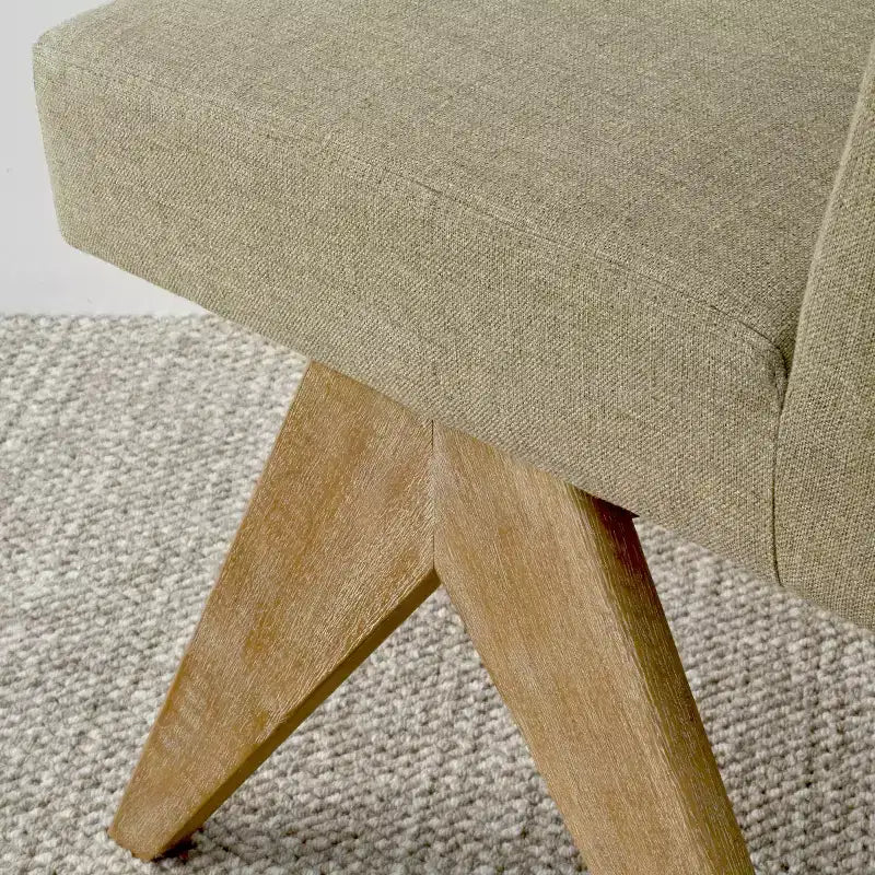 Lot de 8 chaises de salle à manger modernes rembourrées, chaises d'appoint sans accoudoirs en lin avec pieds en bois pour la cuisine, la salle à manger ou le salon - Panipeachy