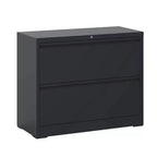 VIYET 28 Caisson de classement latéral blanc à 2 tiroirs avec serrure - Rangement en acier robuste pour format lettre/légal/A4/F4, 50 kg par tiroir, sous le bureau, moderne