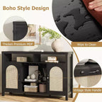 Bahut de ferme avec rangement pour le vin, meuble de rangement et table de bar à café pour la cuisine, la salle à manger, le salon ou l'entrée