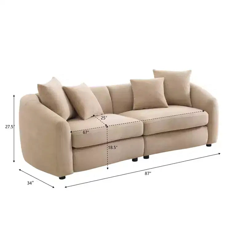 Christopher Knight Home Rylor Canapé 3 places moderne 87 en velours et bois