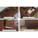 Acekool Commode à 12 tiroirs avec prises de courant, organiseur de rangement en bois de 61 pouces pour chambre à coucher, salon, couloir