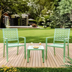 Ensemble de bistro 3 pièces pour patio, mobilier de jardin avec table basse, salon de conversation pour balcon d'appartement, arrière-cour, porche