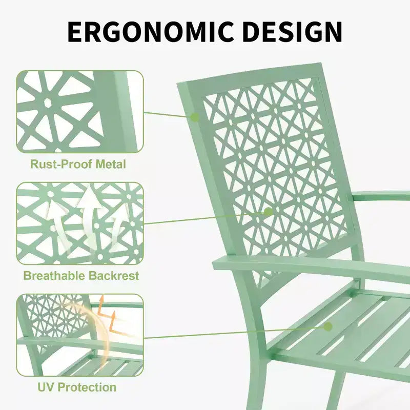 Ensemble de bistro 3 pièces pour patio, mobilier de jardin avec table basse, salon de conversation pour balcon d'appartement, arrière-cour, porche