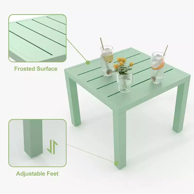 Ensemble de bistro 3 pièces pour patio, mobilier de jardin avec table basse, salon de conversation pour balcon d'appartement, arrière-cour, porche
