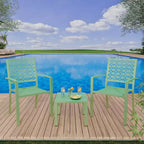 Ensemble de bistro 3 pièces pour patio, mobilier de jardin avec table basse, salon de conversation pour balcon d'appartement, arrière-cour, porche