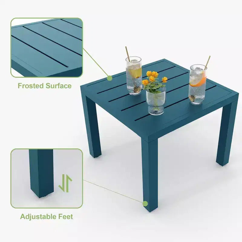 Ensemble de bistro 3 pièces pour patio, mobilier de jardin avec table basse, salon de conversation pour balcon d'appartement, arrière-cour, porche