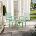 Ensemble de bistro 3 pièces pour patio, mobilier de jardin avec table basse, salon de conversation pour balcon d'appartement, arrière-cour, porche