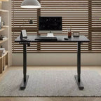MAYEERTY Electric Standing Desk Height Adjustable Desk for Home and Office Computer Table Modern Luxiury Table 55 Lift-up Desk Black