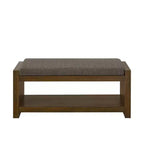 Banc d'appoint avec étagère à chaussures inférieure, banc rembourré, banc de bout de lit moderne et compact avec rangement