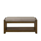 Banc d'appoint avec étagère à chaussures inférieure, banc rembourré, banc de bout de lit moderne et compact avec rangement