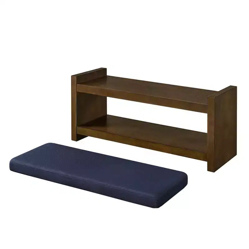 Banc d'appoint avec étagère à chaussures inférieure, banc rembourré, banc de bout de lit moderne et compact avec rangement