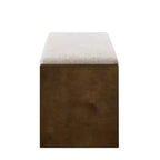 Banc d'appoint avec étagère à chaussures inférieure, banc rembourré, banc de bout de lit moderne et compact avec rangement