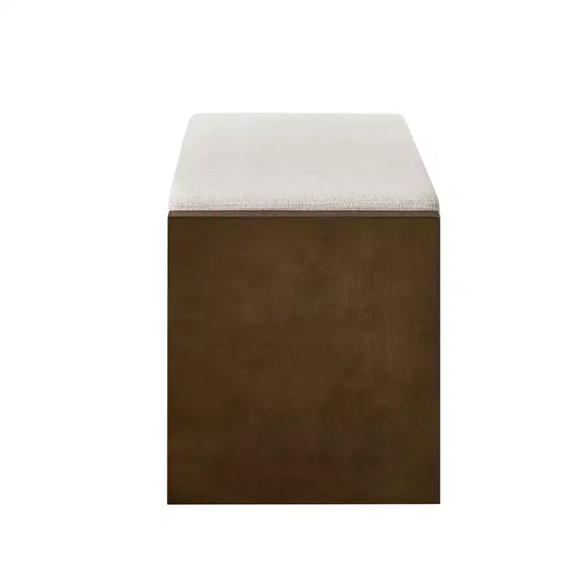 Banc d'appoint avec étagère à chaussures inférieure, banc rembourré, banc de bout de lit moderne et compact avec rangement