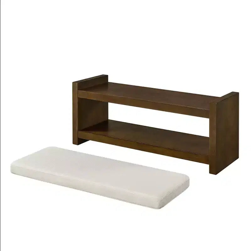 Banc d'appoint avec étagère à chaussures inférieure, banc rembourré, banc de bout de lit moderne et compact avec rangement