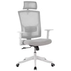 Chaise de bureau à dossier haut COZONY avec support lombaire réglable, chaise de bureau en maille avec accoudoirs relevables pour la maison ou le bureau