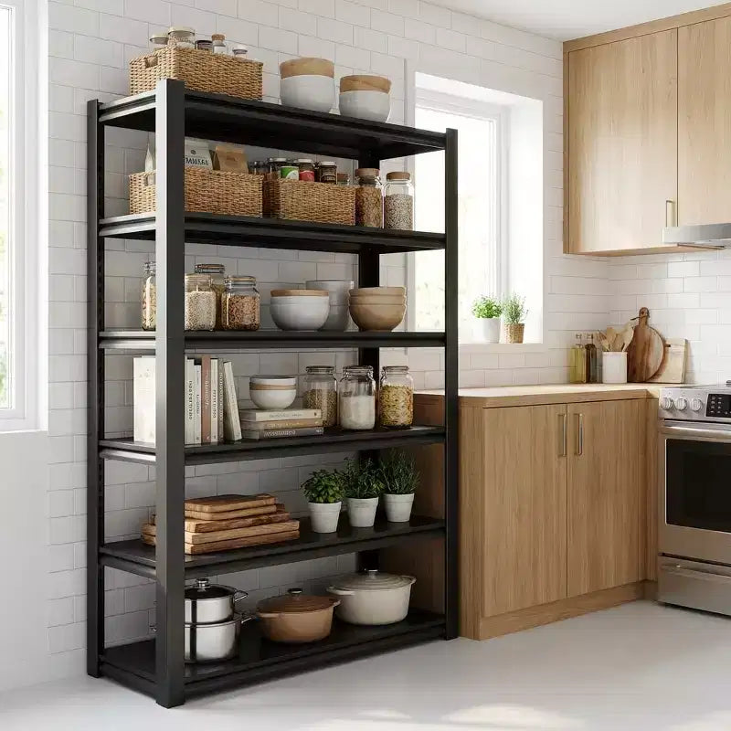 Étagères de rangement métalliques robustes VIYET 82H à 6 niveaux – 1088 kg au total, 122 x 46 cm réglables, pour garage/cuisine/salle de sport/entrepôt