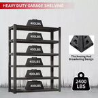 Étagères de rangement métalliques robustes VIYET 82H à 6 niveaux – 1088 kg au total, 122 x 46 cm réglables, pour garage/cuisine/salle de sport/entrepôt