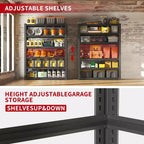 Étagères de rangement métalliques robustes VIYET 82H à 6 niveaux – 1088 kg au total, 122 x 46 cm réglables, pour garage/cuisine/salle de sport/entrepôt