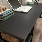 Bureau d'angle en L Mathena GDFStudio avec rangement pour dossiers et étagère ouverte