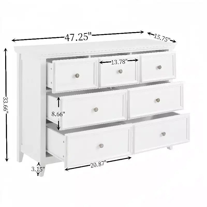 Commode noire, commode moderne pour chambre à coucher, table de chevet à 7 tiroirs, armoire en bois grande capacité pour chambre à coucher, salon, placards, couloir