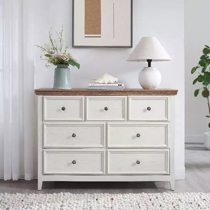 Commode noire, commode moderne pour chambre à coucher, table de chevet à 7 tiroirs, armoire en bois grande capacité pour chambre à coucher, salon, placards, couloir