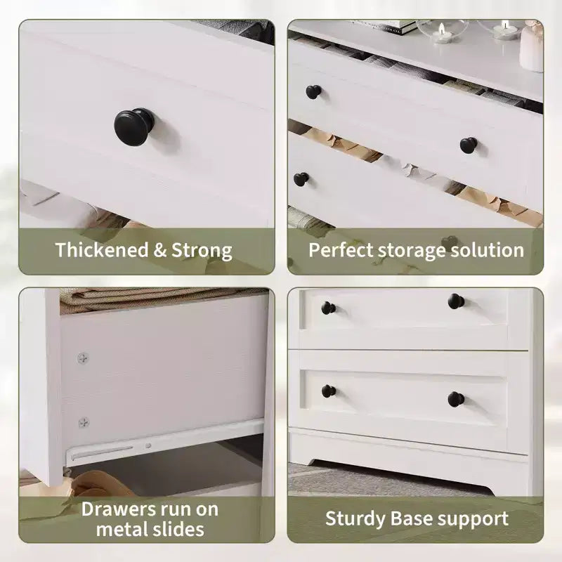 Commode de chambre à 4 tiroirs, commode en bois de 80 cm de large avec station de charge, commode de chevet étroite, organisateur de rangement de vêtements